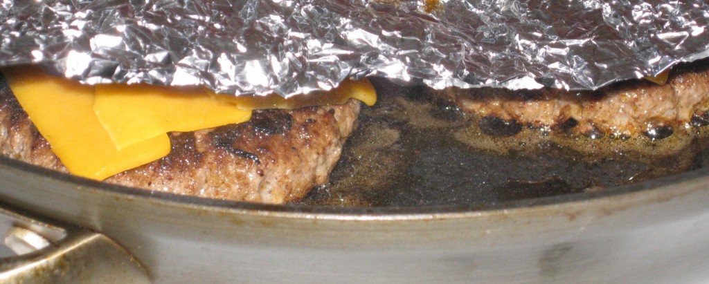 cheese melting under aluminum foil